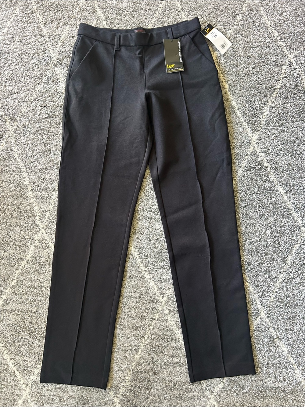 Lee Women’s Ultra Lux Any Wear Pull On Ponte Pants Mid Rise Straight Leg Sz 6